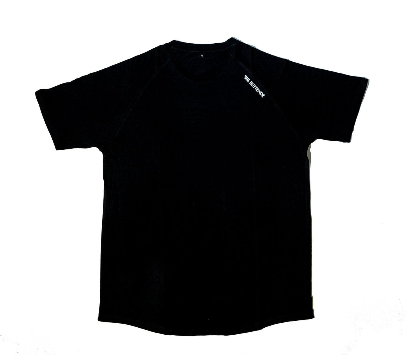 Black Performance Tee with Full Logo - Buttendz