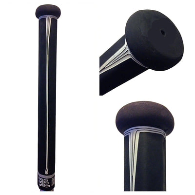 PARADOX Grip - Buttendz Lacrosse Grips shown in black with a white drip graphic